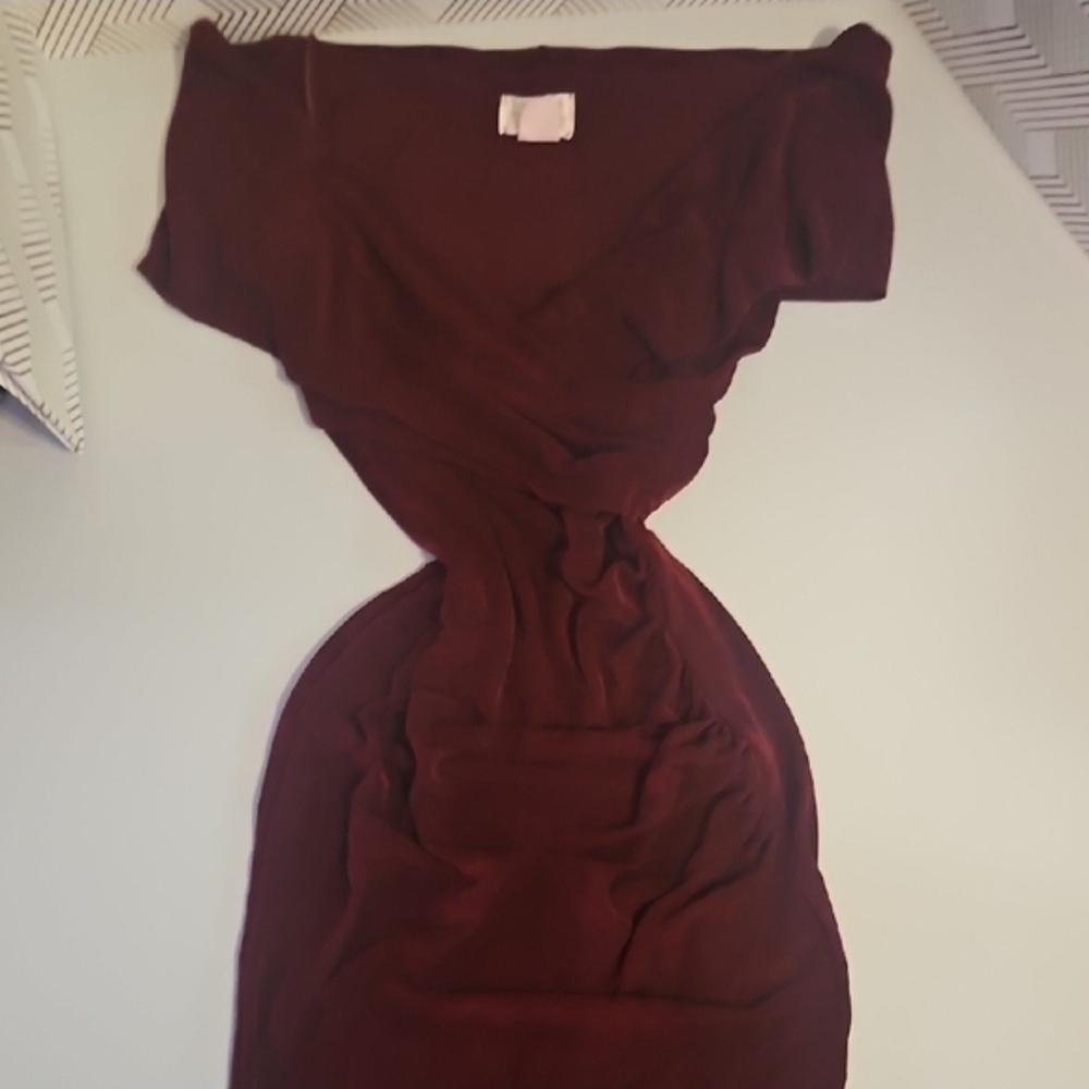 Moda Deep Red Midi Dress